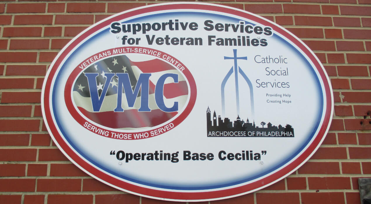 Operating Base Cecilia Logo outside their building
