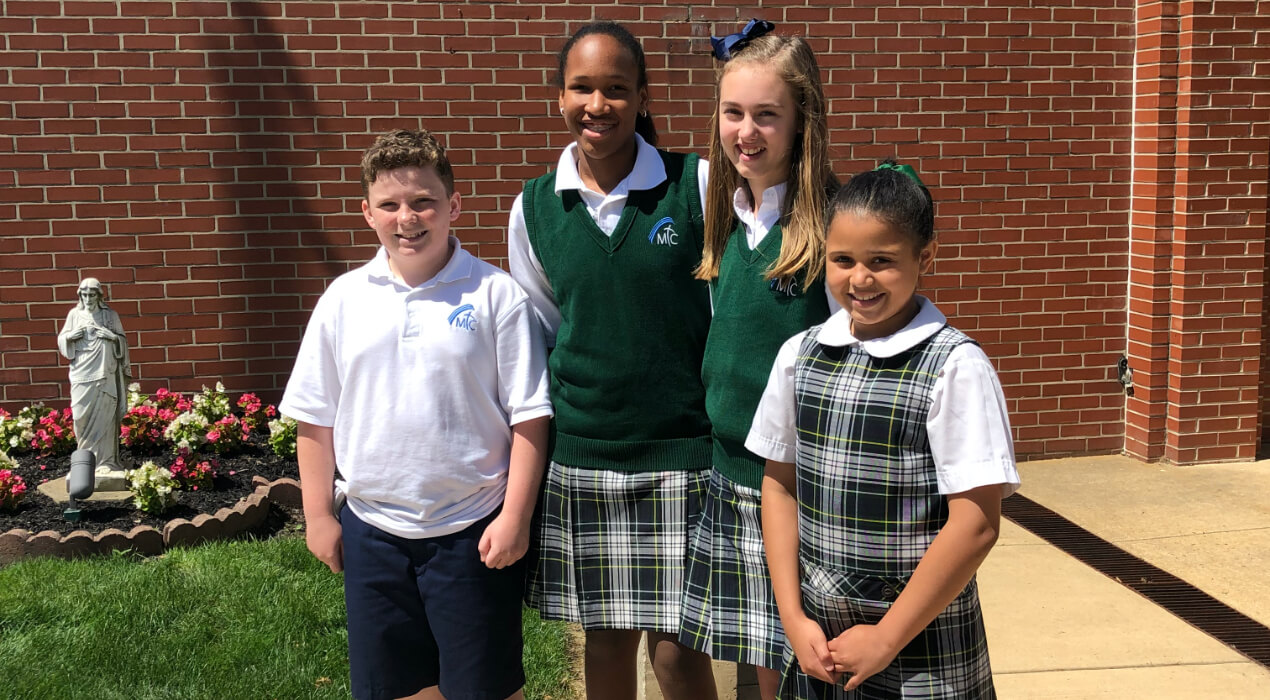 Four students from Mother Teresa Regional Catholic School