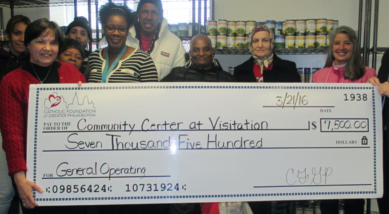 Community Center at Visitation with CFGP staff receiving their grant