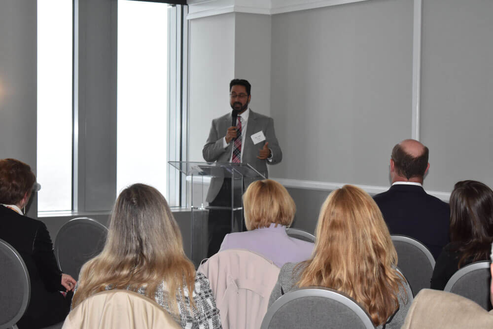 Dr. Asif M. Ilyas speaking to the crowd